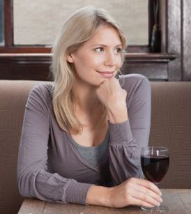 woman drinking alcohol